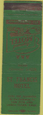 Matchbook Cover - St. Francis Motel Santa Clara CA
