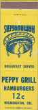 Matchbook Cover - Peppy Grill Hamburgers Wilmington DE