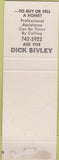 Matchbook Cover - Dick Sivley Olson Realtor Marysville CA