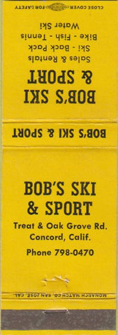 Matchbook Cover - Bob's Ski  and  Sport Concord CA