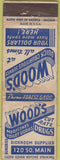 Matchbook Cover - Wood's Cut Rate Drugs Sickroom Supplies