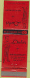 Matchbook Cover - Duke's Restaurant Century City CA