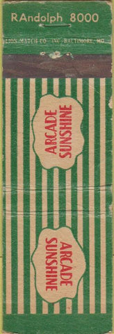 Matchbook Cover - Arcade Sunshine Dry Cleaners no town
