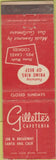 Matchbook Cover - Gillette's Cafeteria Santa Ana CA