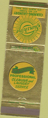Matchbook Cover - Sunshine Cleaning Laundry San Antonio TX ?