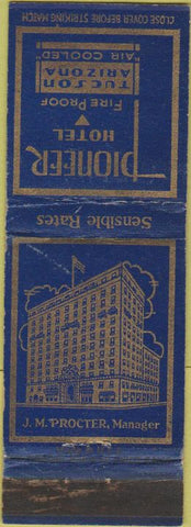 Matchbook Cover - Pioneer Hotel Tucson AZ