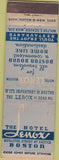 Matchbook Cover - The Hotel Lenox Boston MA WEAR