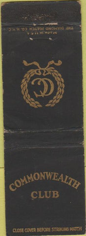 Matchbook Cover - Commonwealth Club