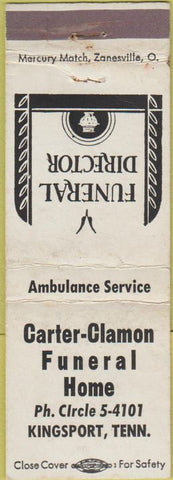 Matchbook Cover - Carter Clamon Funeral Home Kingsport TN