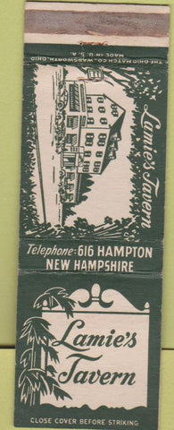 Matchbook Cover - Lamie's Tavern Hampton NH