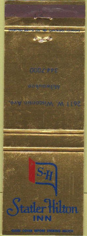 Matchbook Cover - Statler Hilton Inn Milwaukee WI WEAR