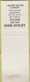 Matchbook Cover - Harold Olson Realtor Marysville CA