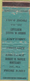 Matchbook Cover - Robert Naugle Mortuary Jax FL WORN