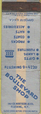 Matchbook Cover - The Boulevard Gift Shop Flushing NY