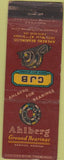 Matchbook Cover - CJB Ahlberg Ball Bearings Chicago IL WORN