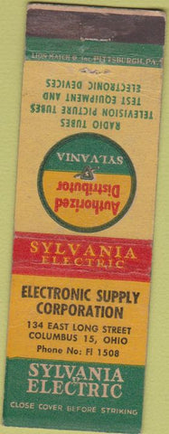 Matchbook Cover - Sylvania Electric Radio Tubes Columbus OH