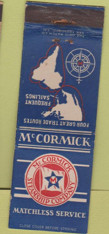 Matchbook Cover - McCormick Steamship Company