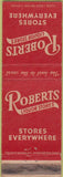 Matchbook Cover - Roberts Liquor Store no town