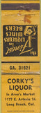 Matchbook Cover - Corky's Liquor Long Beach CA WEAR
