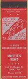 Matchbook Cover - 30s Smittie's News York PA