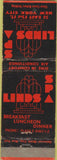 Matchbook Cover - Linds Spa Restaurant New York NY CREASE
