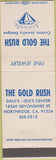 Matchbook Cover - The Gold Rush Jewelry Northridge CA