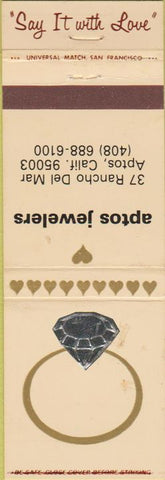 Matchbook Cover - Aptos Jewelers Aptos CA WEAR diamond
