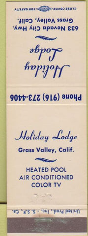 Matchbook Cover - Holiday Lodge Grass Valley CA