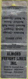 Matchbook Cover - Almond Freight Lines Chicago IL