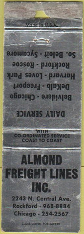 Matchbook Cover - Almond Freight Lines Chicago IL