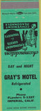 Matchbook Cover - Gray's Motel Imperial CA green
