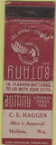 Matchbook Cover - Botany Ties Hudson WI