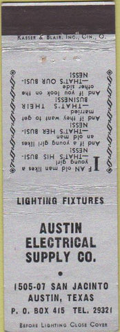 Matchbook Cover - Austin Electrical Supply Austin TX
