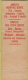 Matchbook Cover - Sachs Real Estate Pittsburgh PA