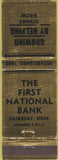 Matchbook Cover - First National Bank Fairbury NE
