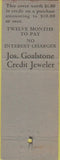 Matchbook Cover - Jos Goalstone Jeweler Denver CO