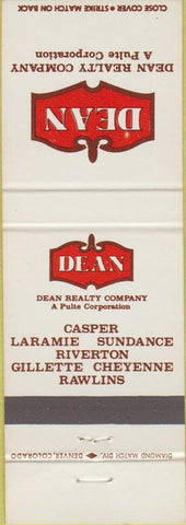 Matchbook Cover - Dean Realty Casper Laramie WY