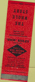 Matchbook Cover - Dick Sivley Olson Realtor Marysville CA