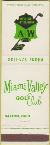 Matchbook Cover - Miami Valley Golf Club Dayton OH