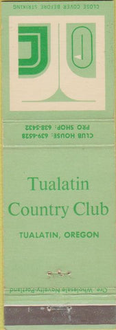 Matchbook Cover - Tualatin Country Club Tualatin OR