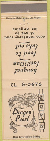 Matchbook Cover - Dragon Pearl Los Angeles CA