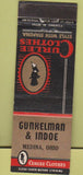 Matchbook Cover - Gunkelman Indoe Men's Clothing Medina OH
