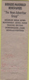 Matchbook Cover - Classified News Advertiser Los Angeles CA