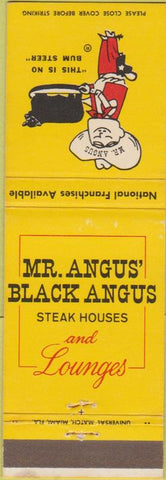 Matchbook Cover - Mr Black Angus Steak House no town