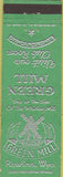 Matchbook Cover - Green Mill Restaurant Rawlins WY windmill