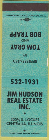 Matchbook Cover - Jim Hudson Real Estate Centralia IL