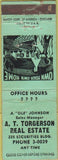 Matchbook Cover - Torgerson Real Estate no town WEAR