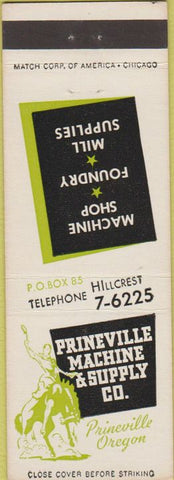 Matchbook Cover - Prineville Machine  and  Supply Foundry OR