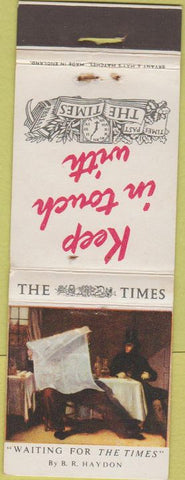 Matchbook Cover - Waiting for the Times Newspaper NY?