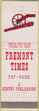 Matchbook Cover - Fremont Times Newspaper  NE?